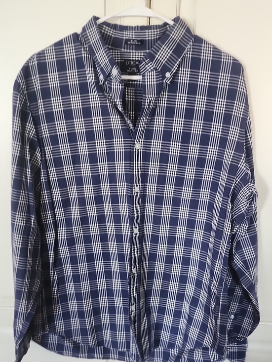 J. Crew Other - J. Crew Blue and White Plaid Button-Down Shirt